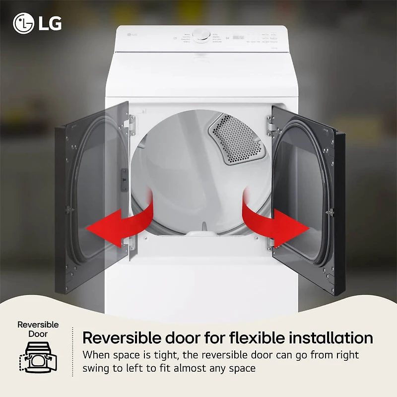 7.3 Cu. Ft. White Top Load High Efficiency Smart Electric Dryer