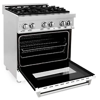 4 Cu. Ft. White Matte Freestanding Dual Fuel Range 