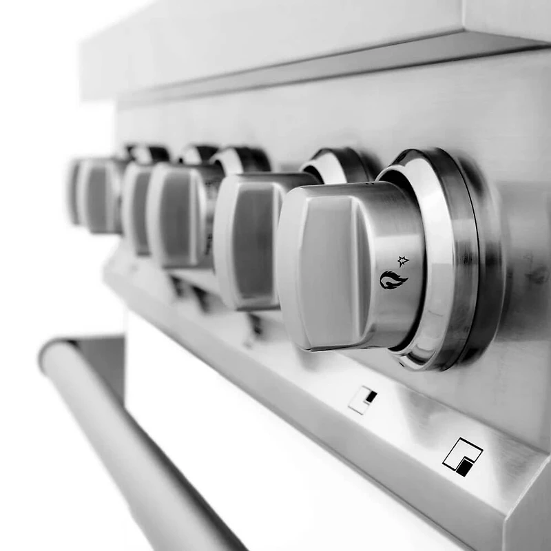 4 Cu. Ft. White Matte Freestanding Dual Fuel Range 