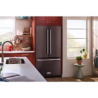 20 Cu. Ft. Black Stainless Counter-Depth French Door Refrigerator