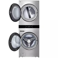 5 Cu. Ft. Washer/7.4 Cu. Ft. Electric Dryer Smart WashTower - Noble Steel