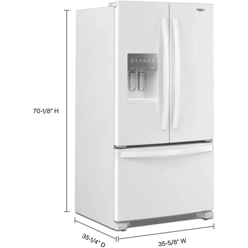 24.7 Cu. Ft. White French Door Refrigerator