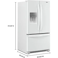 24.7 Cu. Ft. White French Door Refrigerator