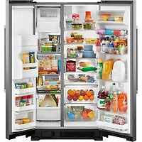 24.5 Cu. Ft. White 2-Door Side-by-Side Refrigerator