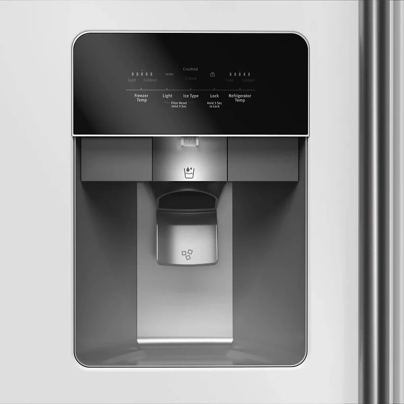 24.5 Cu. Ft. White 2-Door Side-by-Side Refrigerator