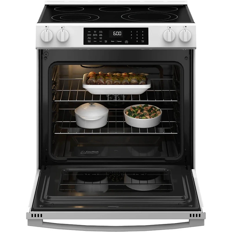5.3 Cu. Ft. White Slide-In Smoothtop Smart Electric Range