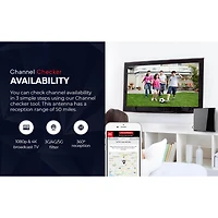 Amplified Indoor Flat HDTV Antenna