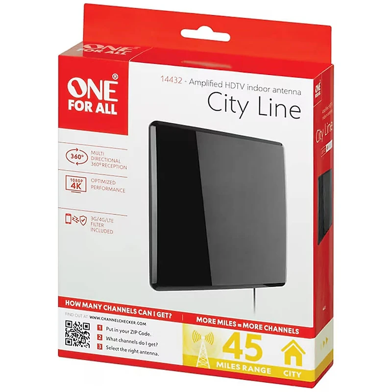 Amplified Indoor Flat HDTV Antenna