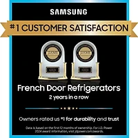 22.5 Cu. Ft. Bespoke Stainless 4-Door French Door Counter Depth Refrigerator