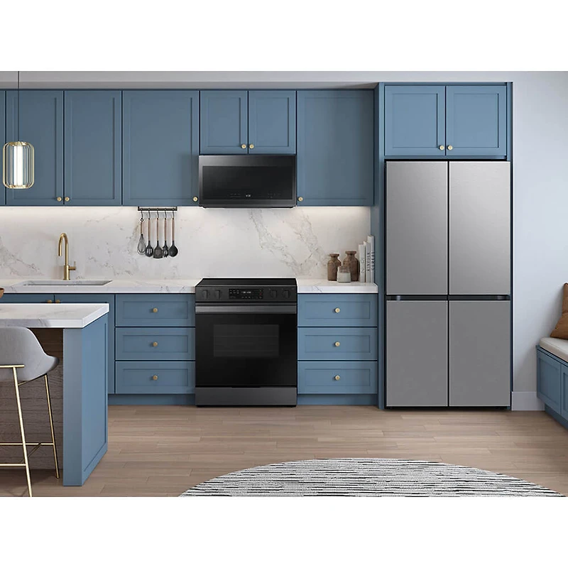 22.5 Cu. Ft. Bespoke Stainless 4-Door French Door Counter Depth Refrigerator