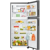 18 Cu. Ft. Stainless Top Freezer Freestanding Refrigerator with Ice Maker