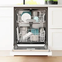 48 dBA White Full Console Built-In Smart Dishwasher