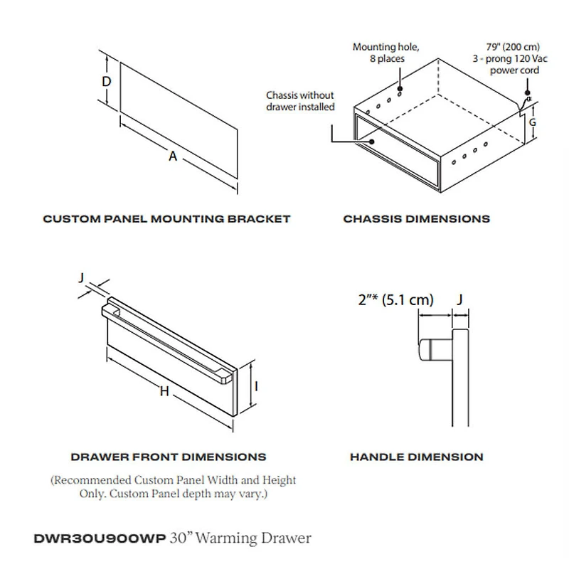 30 inch Panel Ready Warming Drawer