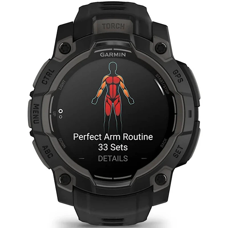 Instinct 3 AMOLED 45mm Smart Watch - Black