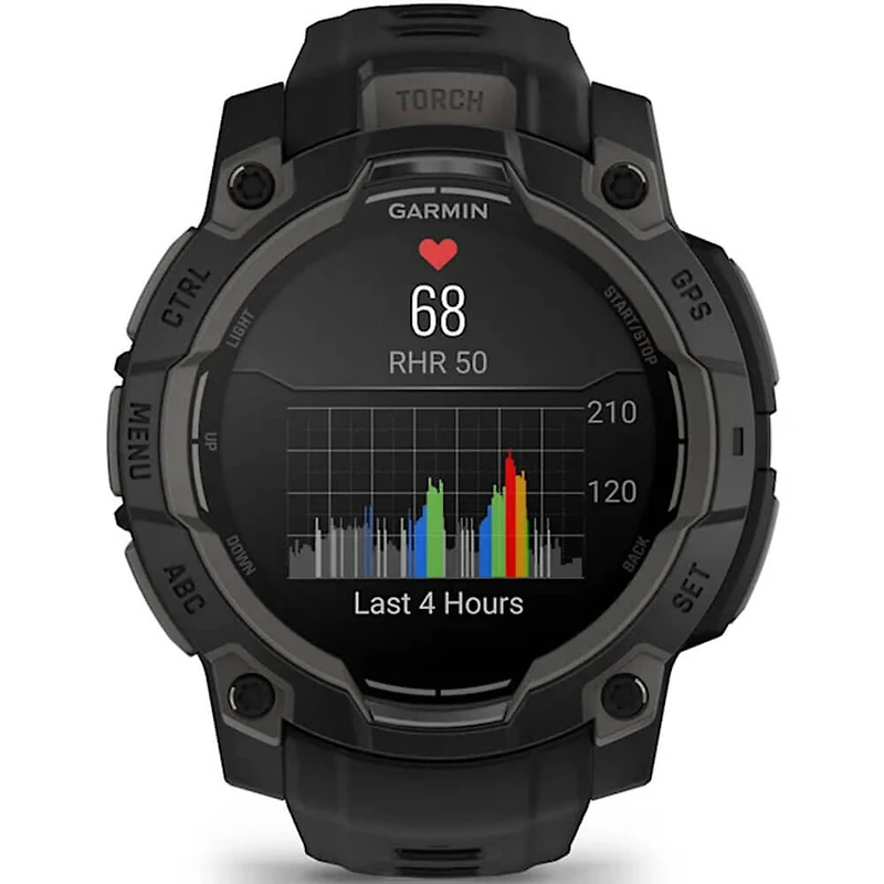 Instinct 3 AMOLED 45mm Smart Watch - Black