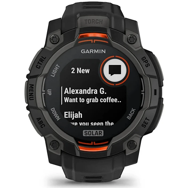 Instinct 3 Solar 45mm Smart Watch - Black