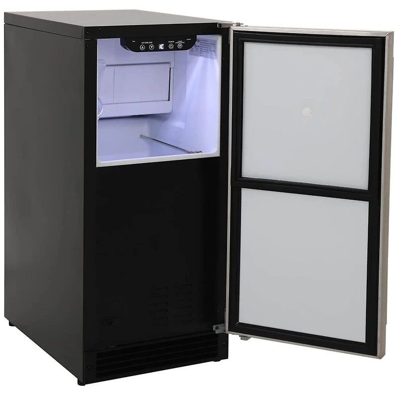 15 inch Undercounter Freestanding Cube Ice Machine - Stainless