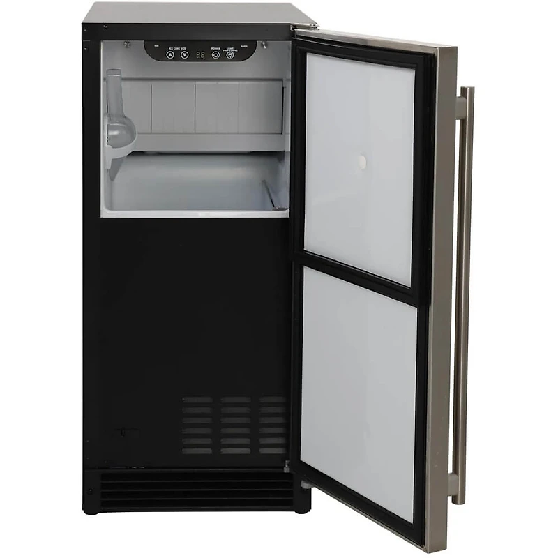 15 inch Undercounter Freestanding Cube Ice Machine - Stainless