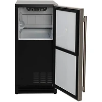 15 inch Undercounter Freestanding Cube Ice Machine - Stainless
