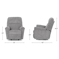 Harvey Fabric Rocker Recliner - Contend Ash