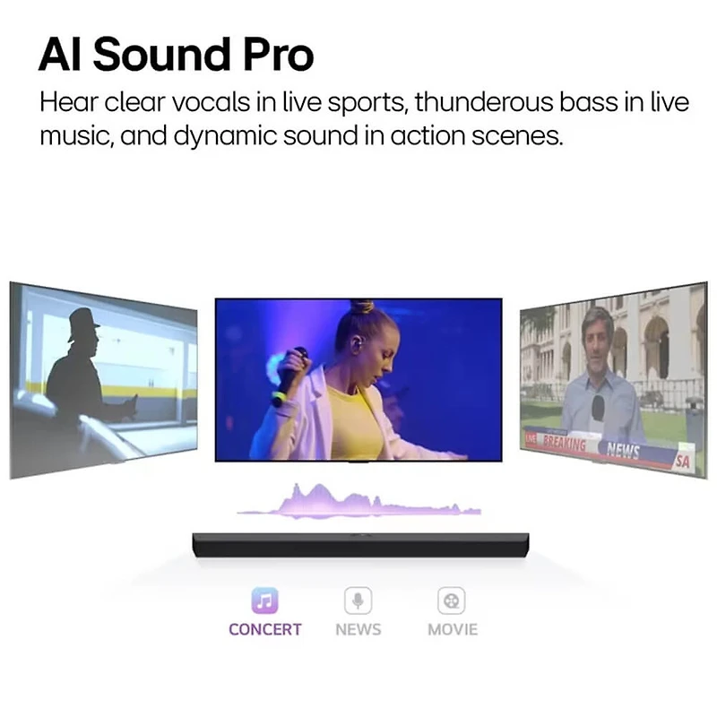 Home Theater Soundbar 5.1.3 Channel with Rear Speakers and WOW Orchestra