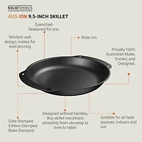 inch AUS-ION Lightning Oven-To-Table Dual Handle Wrought Iron Pan
