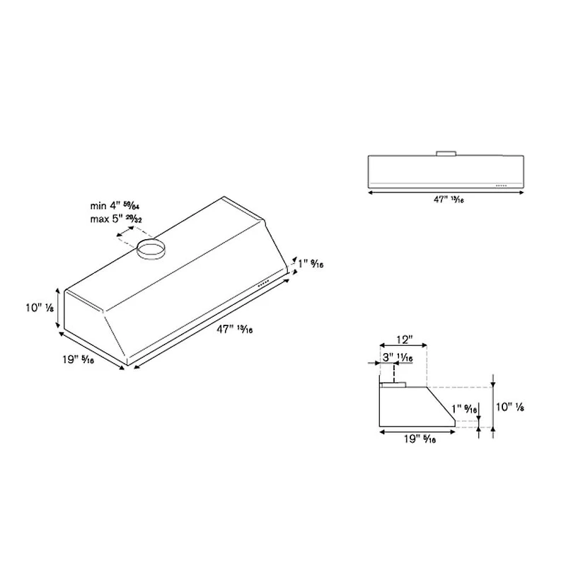 48 inch Professional Series Stainless Wall-Mount Canopy Hood