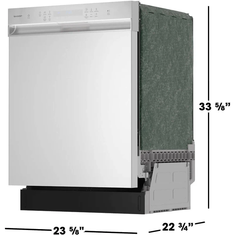 52 dBA Stainless Front Control Built-In Dishwasher