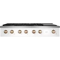 48 inch White 6 Burner Gas Cooktop
