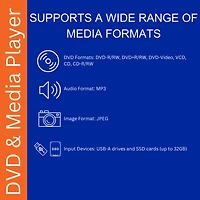 10.1 inch Dual-Screen Portable DVD Player - Recertified - Black