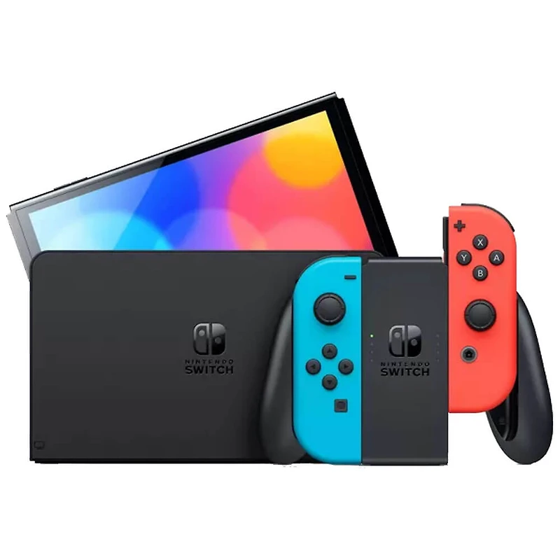 Switch OLED Console and Super Mario Bros Wonder Bundle with Online