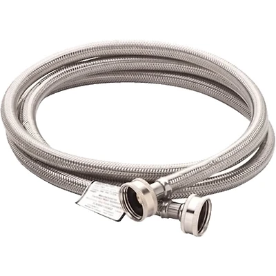 6 Ft. Braided Stainless Steel Washer Hoses - 2 Pack