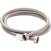6 Ft. Braided Stainless Steel Washer Hoses - 2 Pack