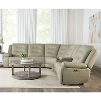 Caldwell 6 Piece Modular Power Reclining Sectional - Tahoe Fog