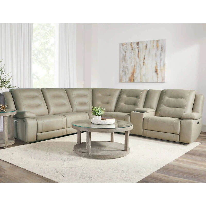 Caldwell 6 Piece Modular Power Reclining Sectional - Tahoe Fog