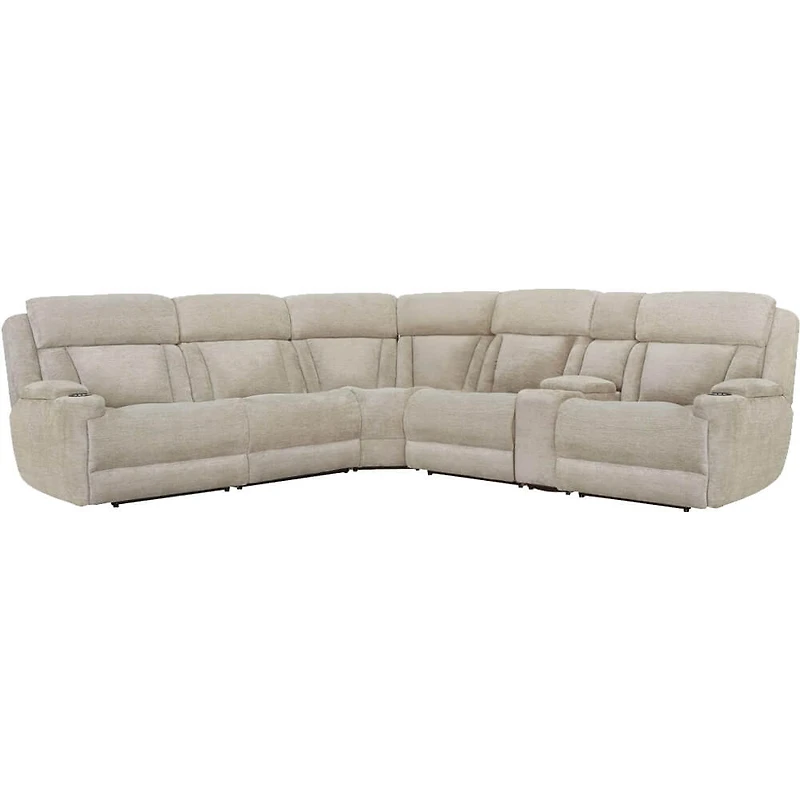 Dalton 6 Piece Powered Reclining Sectional - Lucky Fawn