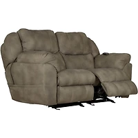 Flynn Powered Lay Flat Reclining Loveseat With Heat and Massage - Fig