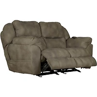 Flynn Powered Lay Flat Reclining Loveseat With Heat and Massage - Fig