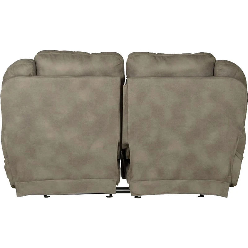 Flynn Powered Lay Flat Reclining Loveseat With Heat and Massage - Fig