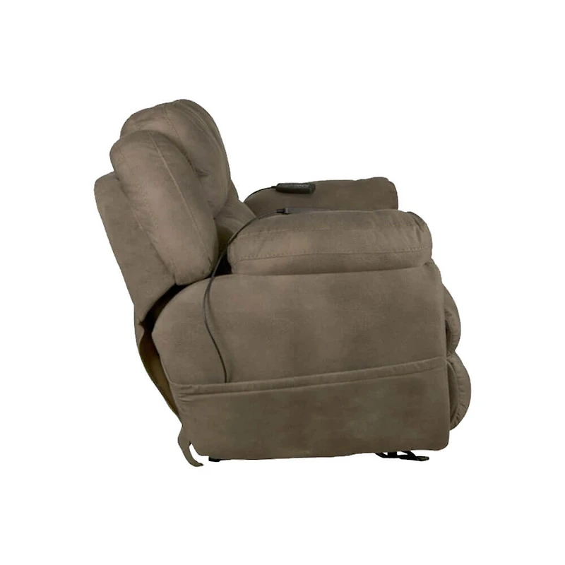 Flynn Powered Lay Flat Reclining Loveseat With Heat and Massage - Fig