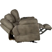 Flynn Powered Lay Flat Reclining Loveseat With Heat and Massage - Fig