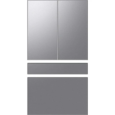 Bespoke 4-Door 4 Piece Refrigerator Panel Kit - Stainless Steel