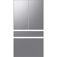 Bespoke 4-Door 4 Piece Refrigerator Panel Kit - Stainless Steel