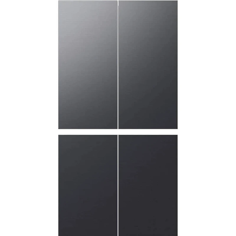 Bespoke 4-Door 4 Piece Flex Refrigerator Panel Kit - Matte Black Steel