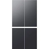 Bespoke 4-Door 4 Piece Flex Refrigerator Panel Kit - Matte Black Steel