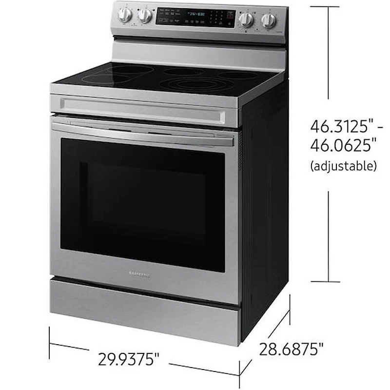 6.3 Cu. Ft. Stainless Freestanding Electric Smart Range