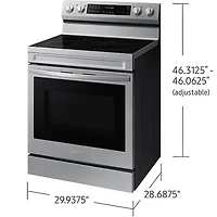 6.3 Cu. Ft. Stainless Freestanding Electric Smart Range
