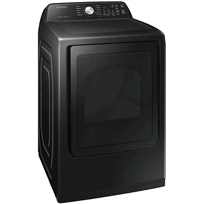 7.4 Cu. Ft. Brushed Black High Efficiency Top Load Smart Gas Dryer