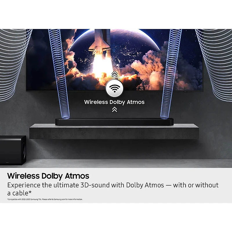 11.1.4 Channel Q-Series Soundbar with Subwoofer and Rear Speakers