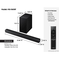 3.1 Channel B Series Soundbar with Wireless Subwoofer